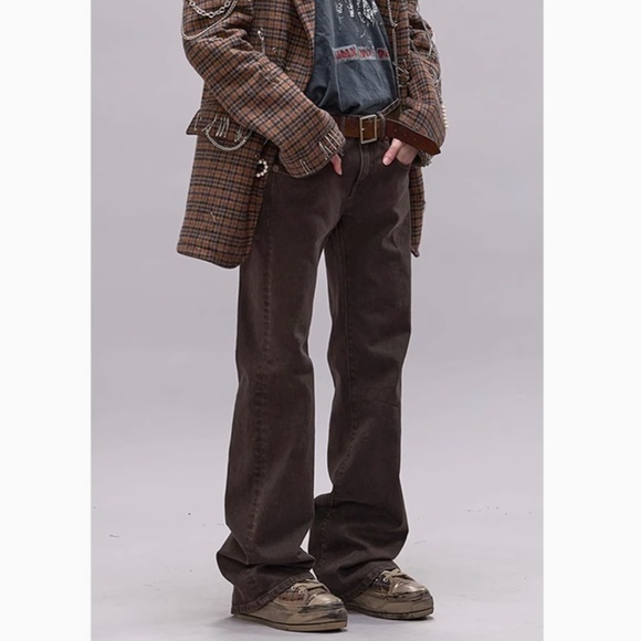 NWT R13 Boy Flare Jeans - Chocolate Brown Stretch - Picture 1 of 10